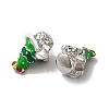 Christmas Theme Alloy Enamel European Beads PALLOY-D058-01P-01-2