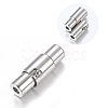 304 Stainless Steel Locking Tube Magnetic Clasps X-STAS-H019-3