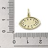 Brass Micro Pave Cubic Zirconia Pendants KK-E092-34G-3