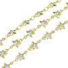 Rack Plating Brass Chains Micro Pave Cubic Zirconia AJEW-Q150-07G-01-1