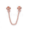 Rack Plating Alloy European Dangle Charms MPDL-N039-228RG-2