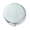 (Defective Closeout Sale: Alphabet Misprint) Stainless Steel Base Portable Makeup Compact Mirrors STAS-XCP0001-36-5
