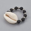 Cowrie Shell Stretch Rings RJEW-JR00240-1