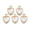 Brass Micro Pave Clear Cubic Zirconia Charms KK-N233-160-1
