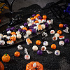  13 Styles Halloween Spray Painted Natural Wood Beads WOOD-TA0001-85-14
