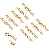 Rack Plating Brass Lobster Claw Clasps with Clip Ends KK-PH0035-33G-1