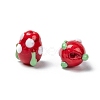 Handmade Lampwork 3D Strawberry Beads LAMP-R109A-M-3