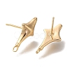 Brass Stud Earring Findings KK-U038-04G-2