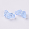 Transparent Spray Painted Glass Beads GLAA-S190-018F-02-3
