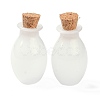 Oval Glass Cork Bottles Ornament AJEW-O032-03J-1