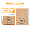 SUPERFINDINGS 50Pcs 10 Style Kraft Paper Thank You Greeting Cards DIY-FH0005-59-2