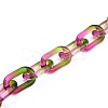 Handmade Two Tone Transparent Acrylic Cable Chains AJEW-JB00840-01-1