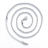 304 Stainless Steel Rope Chains Necklace for Men Women NJEW-N052-01P-3