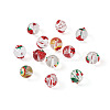 Kissitty 20Pcs 10 Style Transparent Glass Enamel Beads GLAA-KS0001-08-12