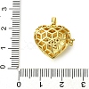 Rack Plating Brass Micro Pave Clear Cubic Zirconia Pendants KK-G501-15A-G-3