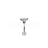 Bees 304 Stainless Steel Enamel Eyebrow Curved Barbell Rings WG008EB-04-1