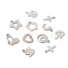 PandaHall Jewelry 90Pcs 9 Style 304 Stainless Steel Charms STAS-PJ0001-41-11