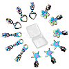 Gorgecraft 12Pcs 4 Style Star Heart Flower #5 Alloy Zipper Sliders FIND-GF0006-30-1