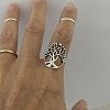 Tree of Life Brass Finger Rings FIND-PW0020-05AS-4