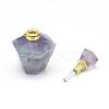 Faceted Natural Fluorite Openable Perfume Bottle Pendants G-E556-17A-3