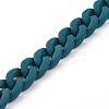 Handmade Rubberized Style Acrylic Curb Chains AJEW-JB00855-02-1