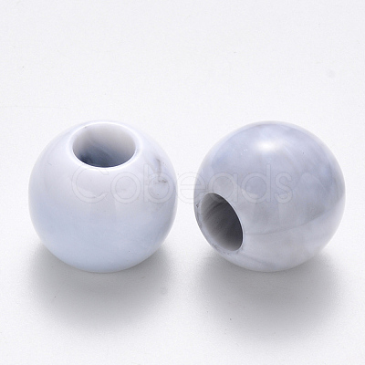 Acrylic Large Hole Beads OACR-R074-03C-07-1