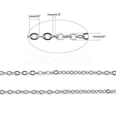 Tarnish Resistant 304 Stainless Steel Cable Chains CHS-Q001-14-1