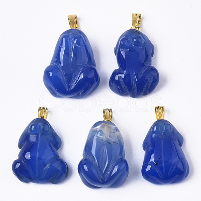 Natural Agate Pendants G-R459-007C-1