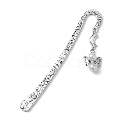 Angel Alloy Hook Bookmarks AJEW-JK00315-01-1