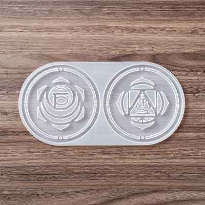 Meditation Yoga Pendants Cup Mat Silicone Molds DIY-B056-02D-1