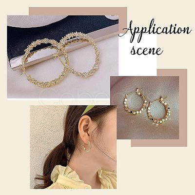 Brass Hoop Earrings KK-FH0001-34-1