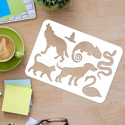 Plastic Reusable Drawing Painting Stencils Templates Sets DIY-WH0172-112-1