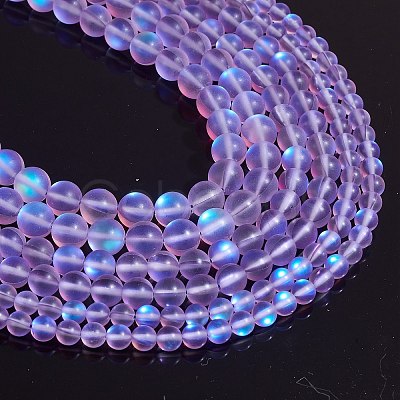 Synthetic Moonstone Beads Strands G-SZ0001-81B-1