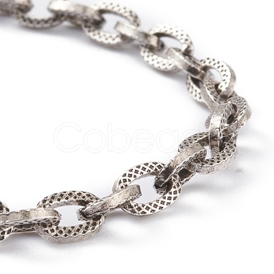 Brass Cable Chain Bracelets BJEW-H537-09AS-1