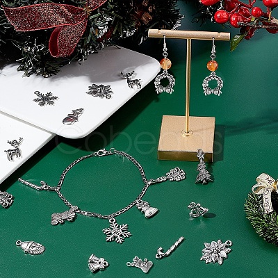 SUNNYCLUE 64Pcs 16 Style Tibetan Style Alloy Pendants FIND-SC0002-61-1