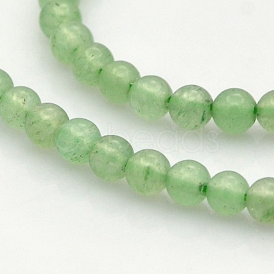 Natural Green Aventurine Round Beads Strands G-N0120-13-4mm-1