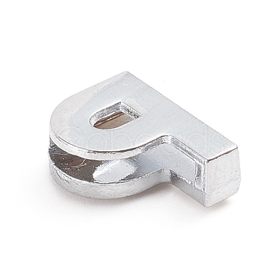 Alloy Slide Charms ALRI-WH0005-09P-P-1