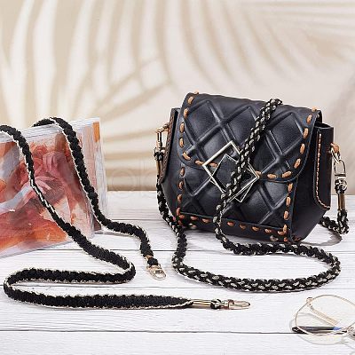 WADORN&reg 2Pcs 2 Style Braided Cord Bag Straps FIND-WR0005-36-1