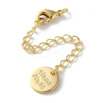 Brass Lobster Clasps & Ends with Chain KK-F880-36G-1