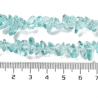 Spray Painted Transparent Glass Beads Strands X-GLAA-P060-01B-04-1