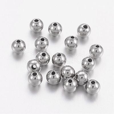 Tarnish Resistant 201 Stainless Steel Beads STAS-R033-4mm-1