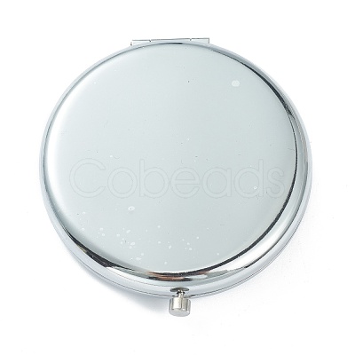 Tarnish Resistant (Defective Closeout Sale: Alphabet Misprint) Stainless Steel Base Portable Makeup Compact Mirrors STAS-XCP0001-36-1