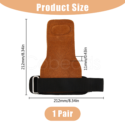 Velvet leather & Polyester Exercise Hand Protector AJEW-WH0165-44-1