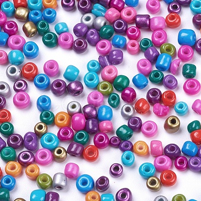 6/0 Baking Paint Glass Seed Beads X-SEED-S003-KM-1