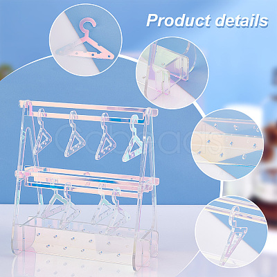 Transparent Acrylic Earring Display Stands EDIS-WH0024-07-1