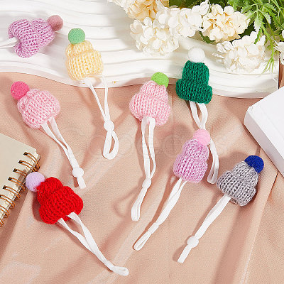 Mini Woolen Yarn Pet Hats AJEW-WH0314-344-1