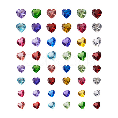 240pcs 24 Styles Glass Rhinestone Cabochons GLAA-TA0001-11-1