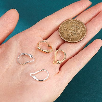 24Pcs 4 Styles Brass Leverback Earring Findings KK-SZ0001-49-1