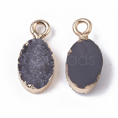 Druzy Resin Pendants RESI-S383-005-A02-1