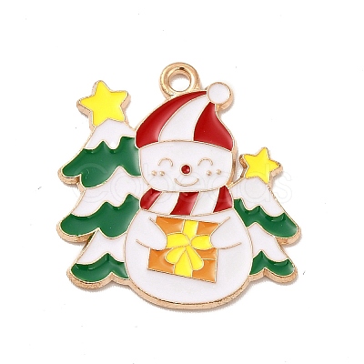 Christmas Theme Alloy Enamel Pendants ENAM-C010-01B-1